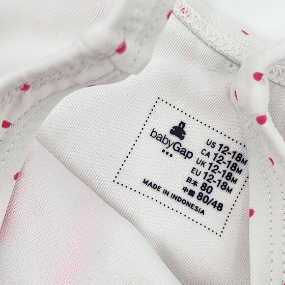 Baby Gap Flamingo One Piece Swimsuit 12-18 Months White Pink NWOT - Picture 3 of 6